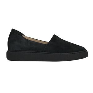 Theory Suede Slip On Sneakers All Black - Women's Size 10 / EUR 40